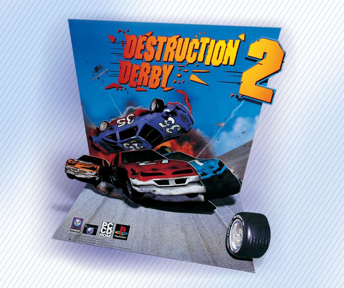 POS for Sony - Destruction Derby 2 3D standee